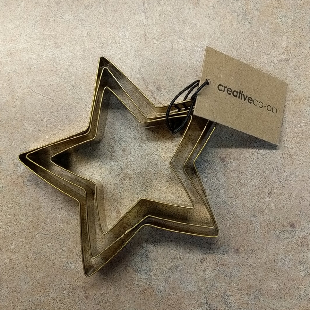 Gold Star cookie cutters creative co-op